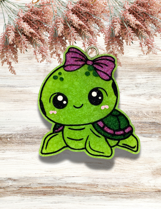 Freshie Cute Turtle with Bow Magenta