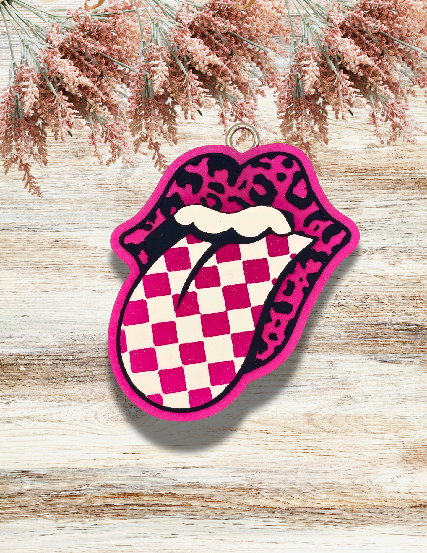 Freshie Checkered RS Tongue Pink White Black