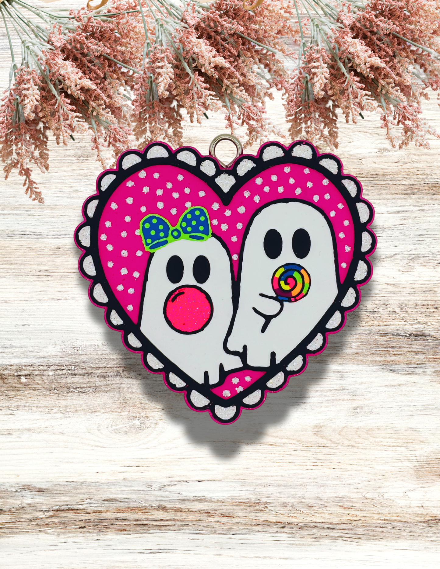 Freshie Ghost Couple Heart Pink