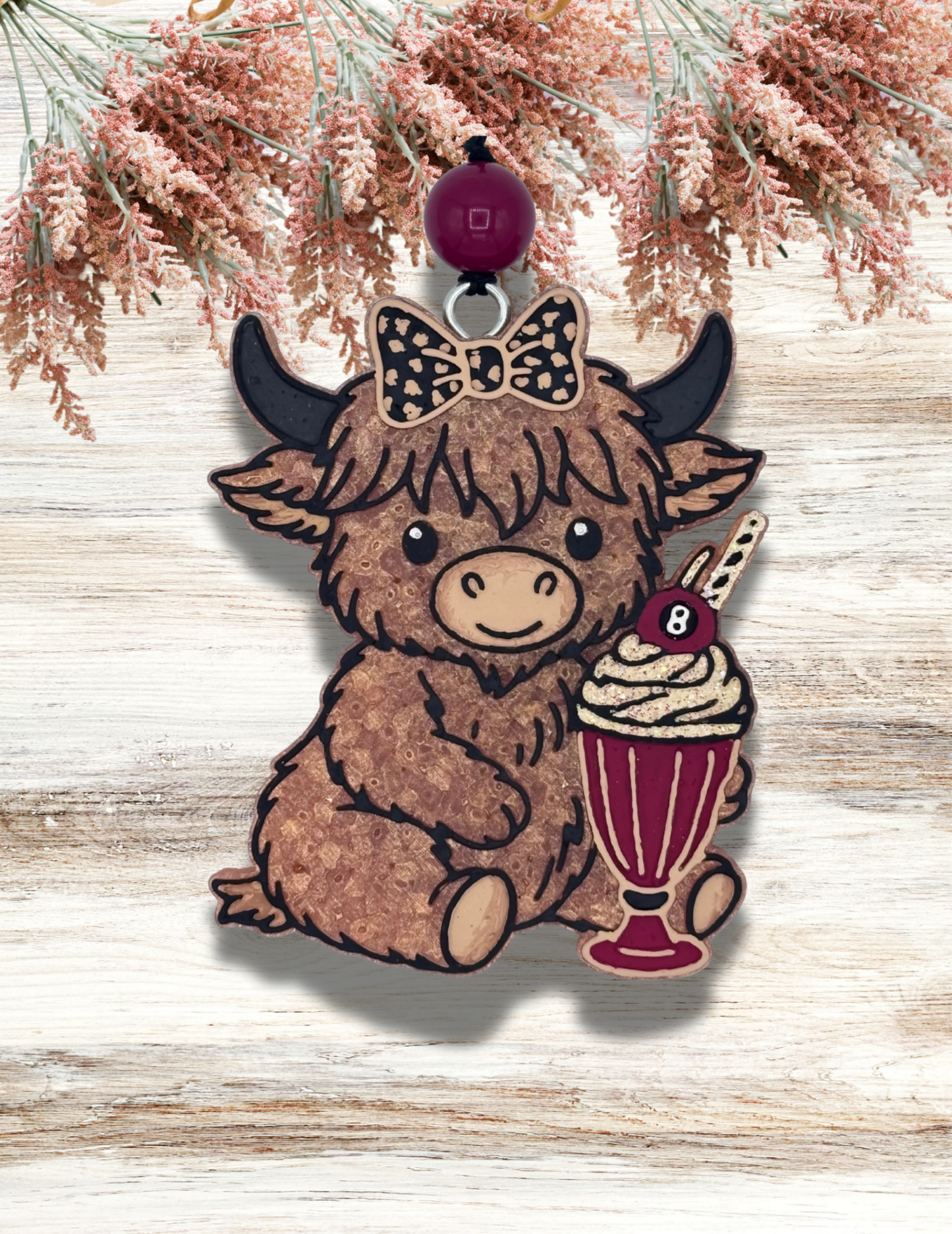 Freshie Highland with 8 Ball Milk Shake Red Black