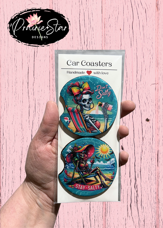Car Coaster Beach Skelly Teal