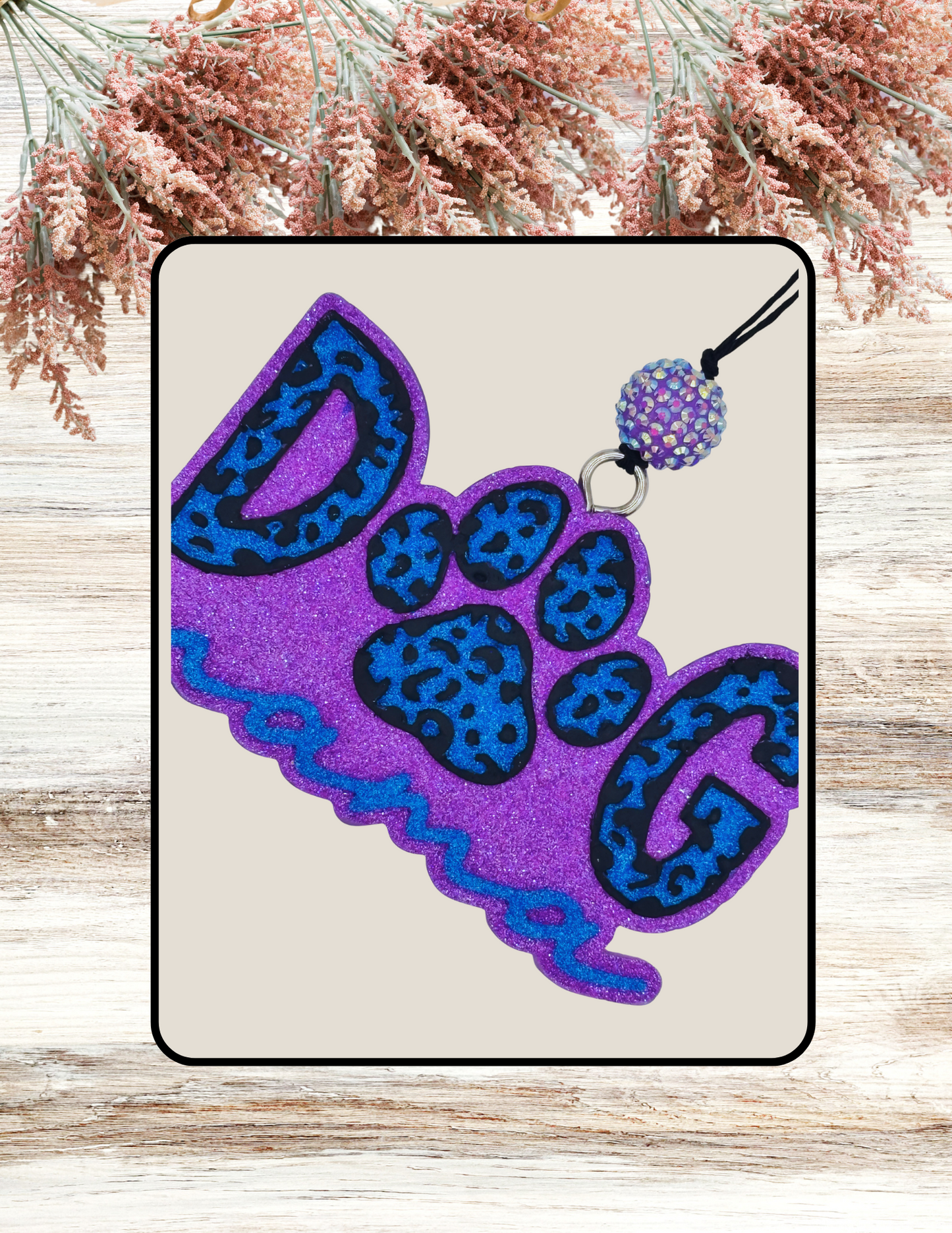 Freshie Dog Mama Leopard Blue Purple
