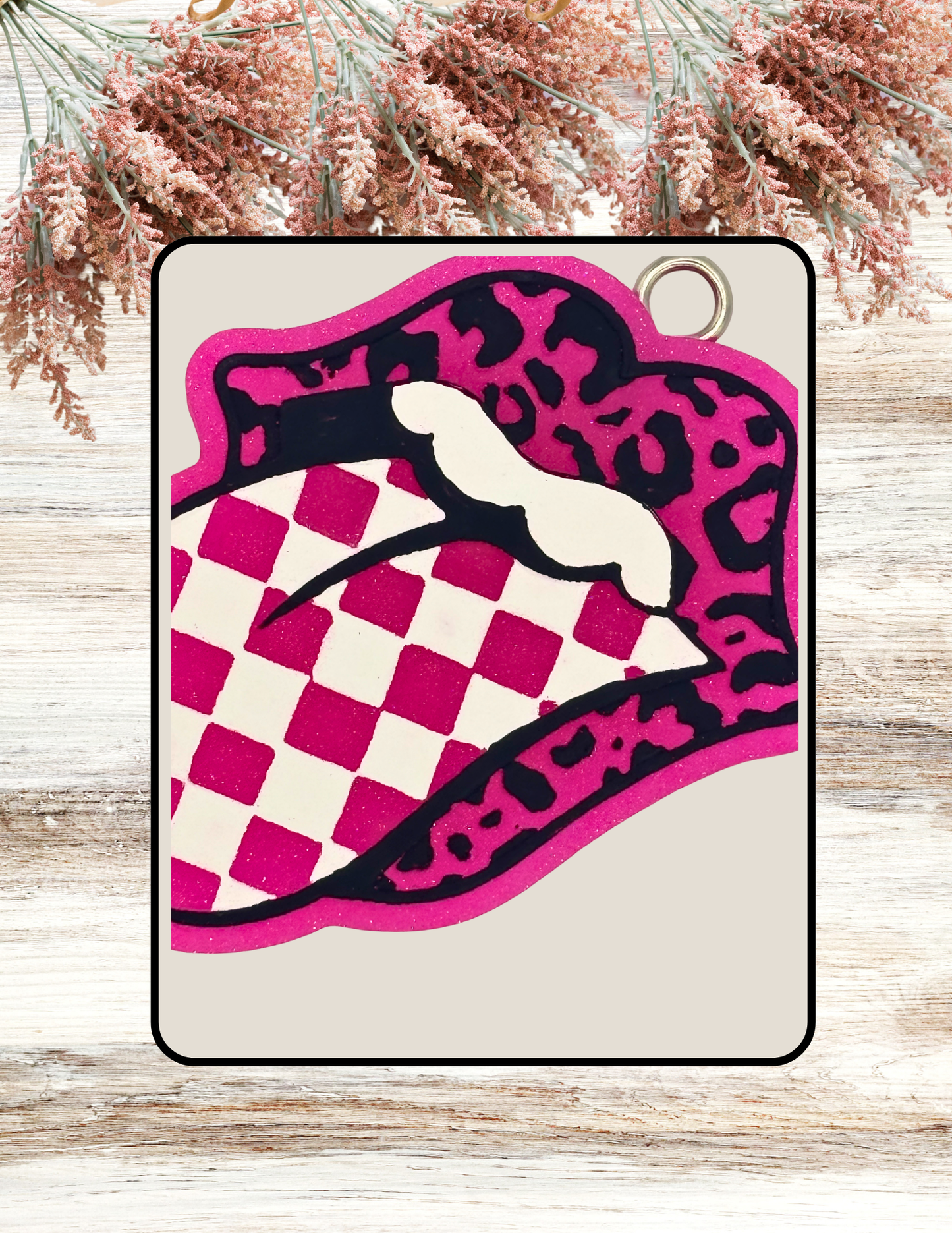 Freshie Checkered RS Tongue Pink White Black