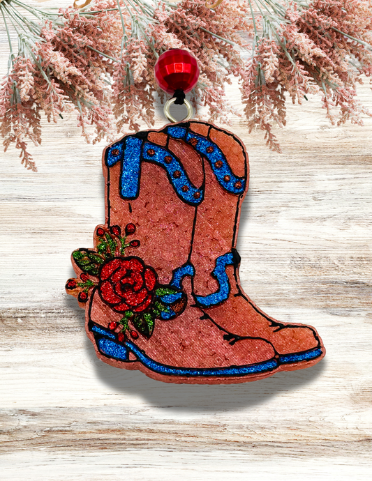 Freshie Floral Boots Red Rose