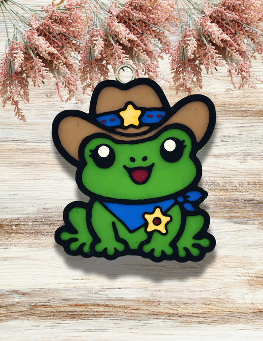 Freshie Sheriff Cowboy Frog Blue Gold