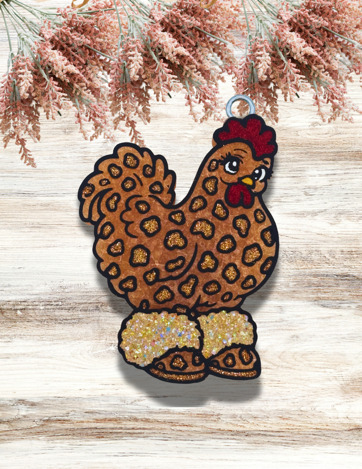 Freshie Boujee Leopard Hen Tan Cream