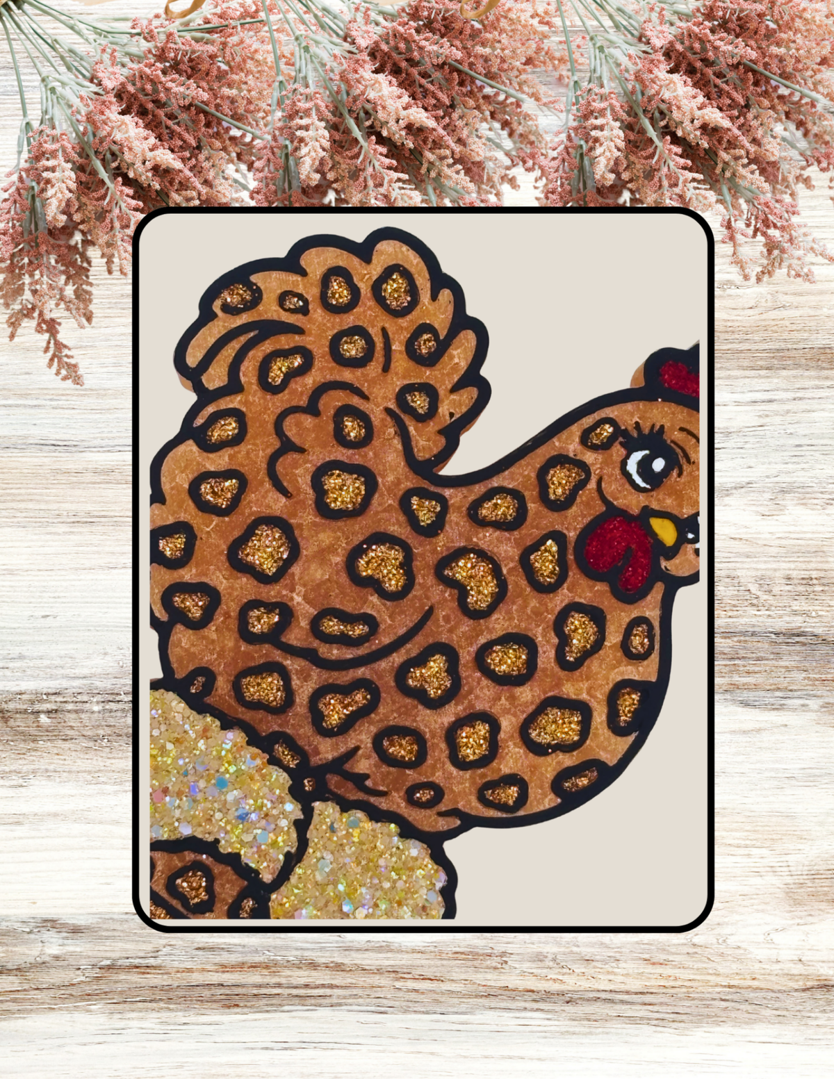 Freshie Boujee Leopard Hen Tan Cream