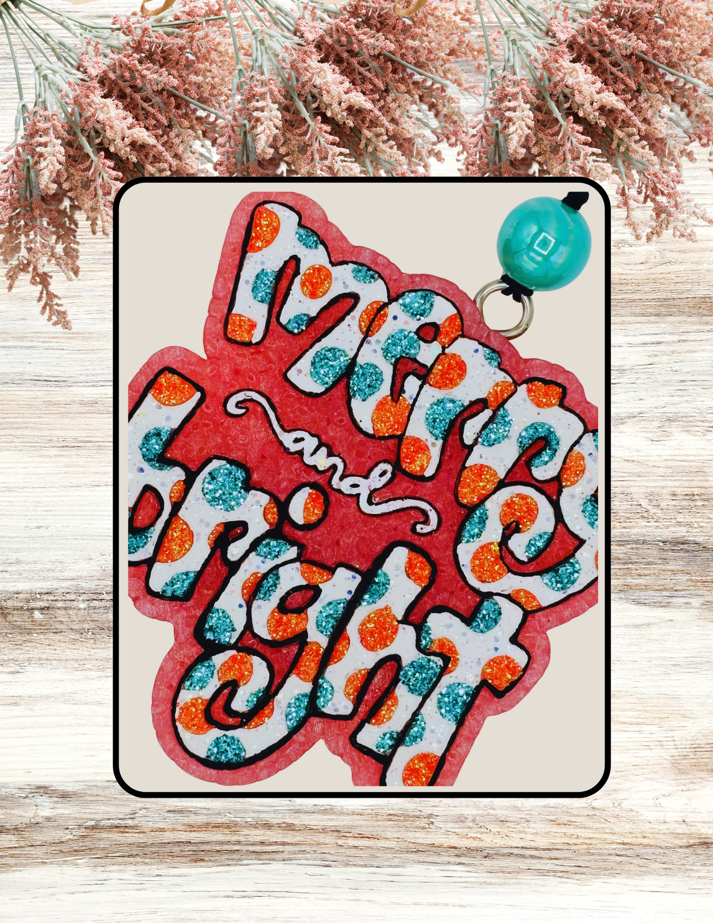 Freshie Merry And Bright Dot Coral Teal