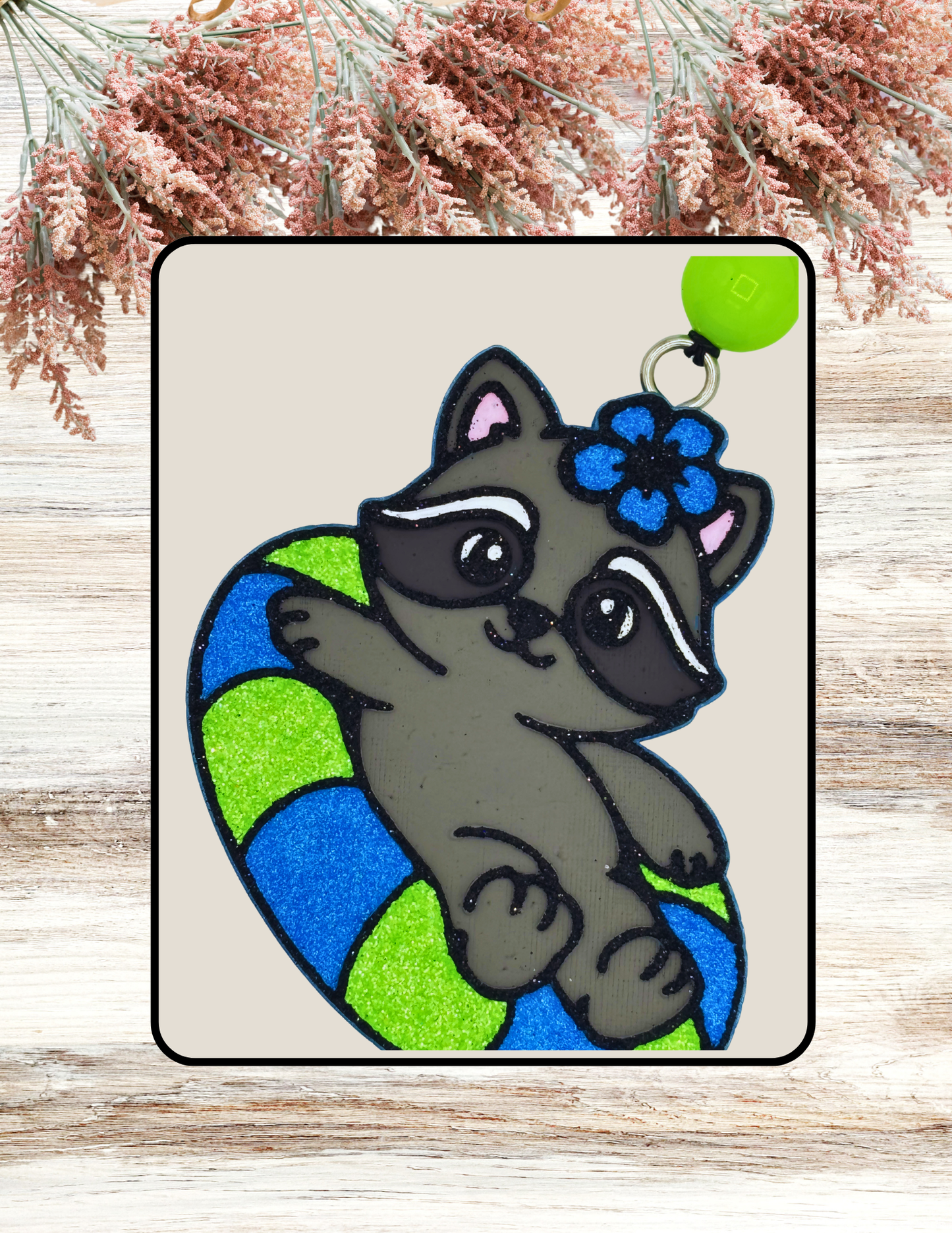 Freshie Raccoon on Float Blue Green