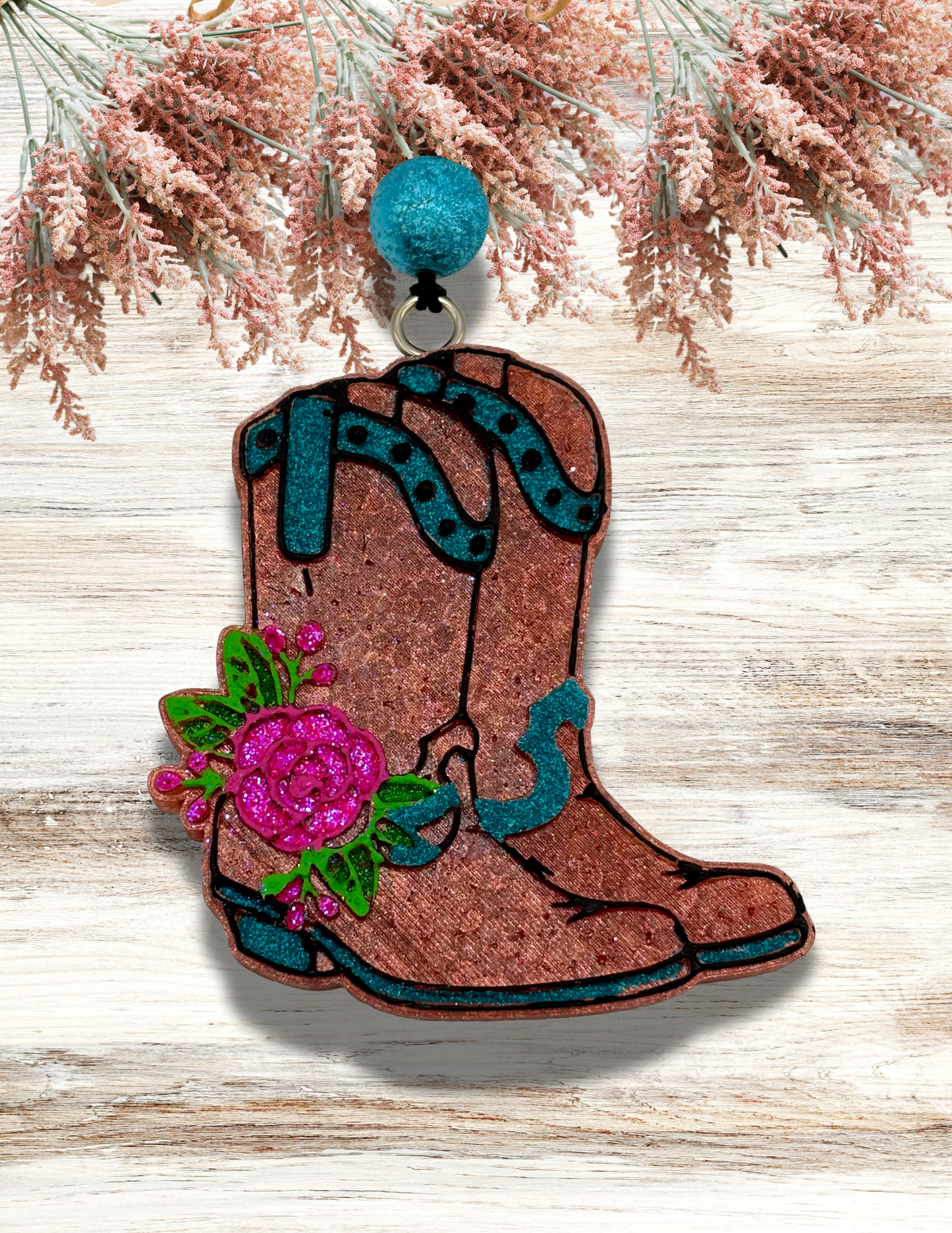 Freshie Floral Boots Pink Rose