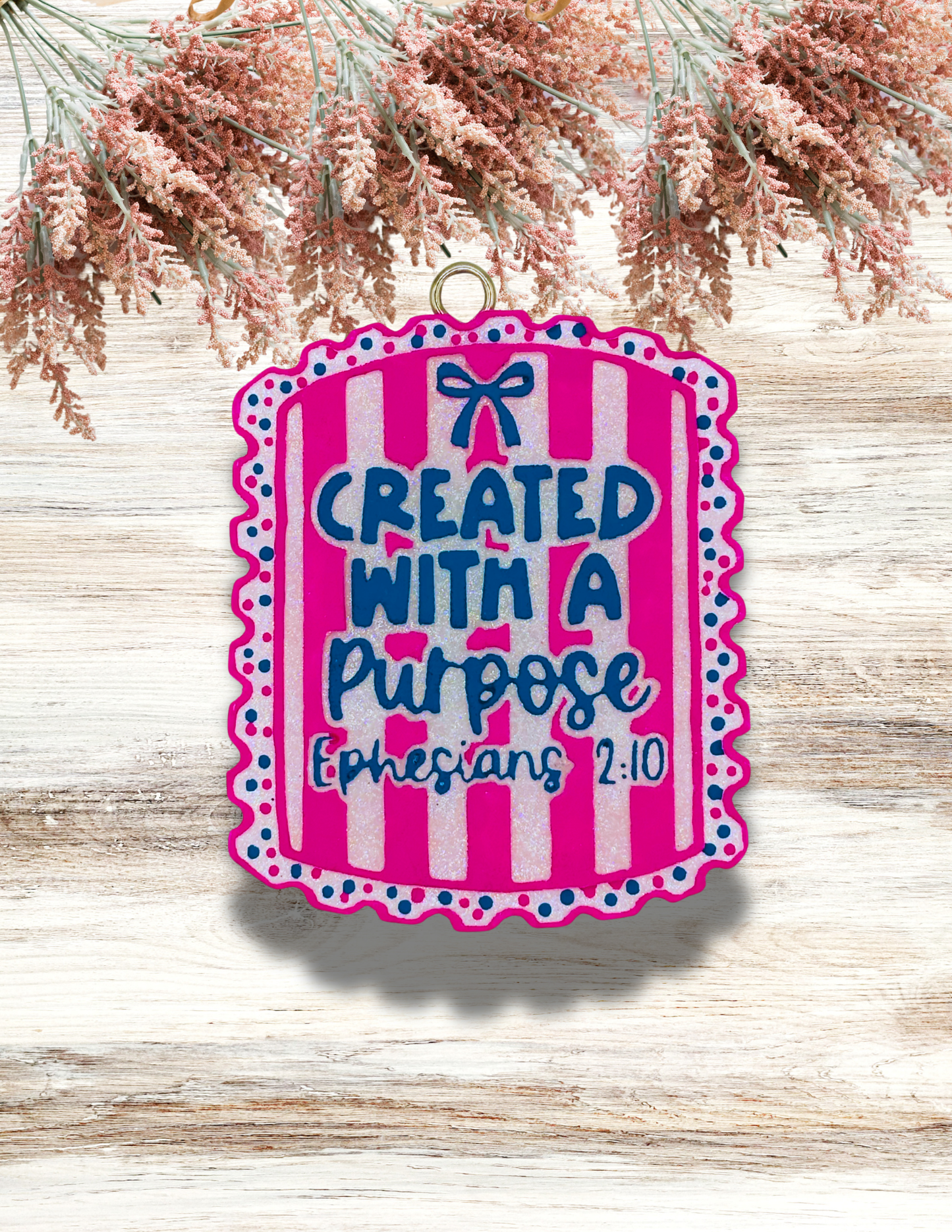 Freshie Created With A Purpose Stamp Hot Pink Teal