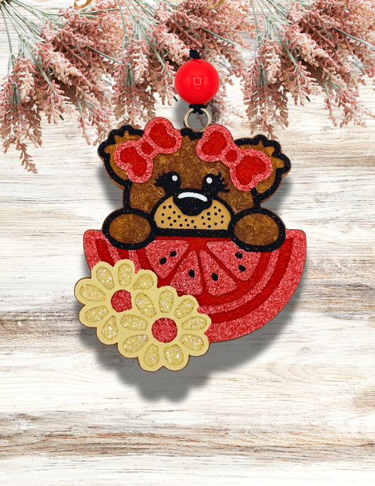 Freshie Bear Fruit Slice Coral