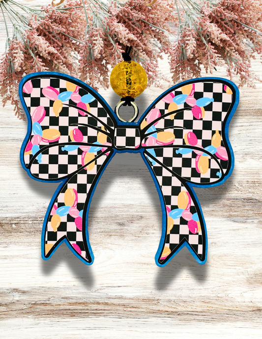 Freshie Bow Candy Checkered