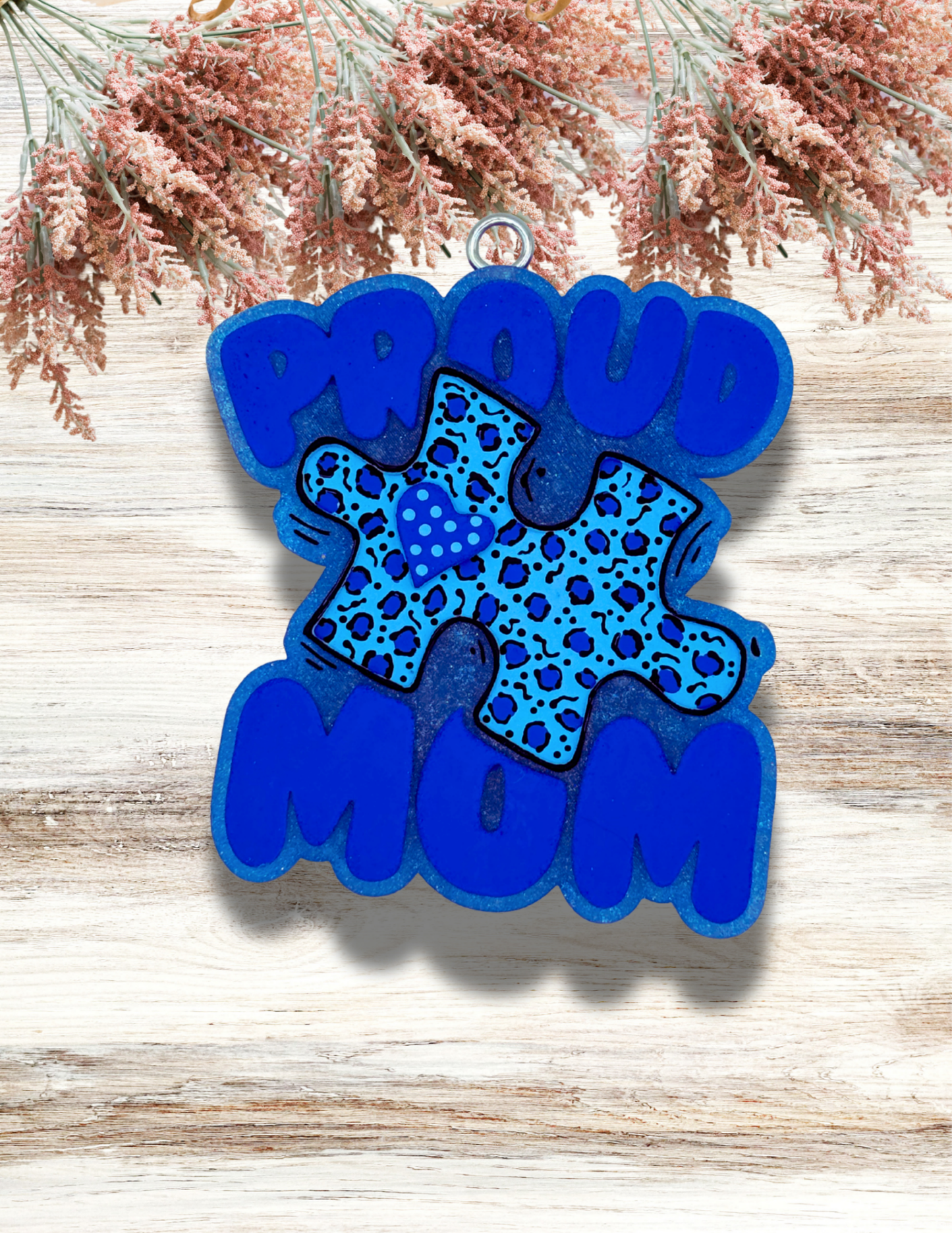Freshie Proud Autism Mom Blue Leopard