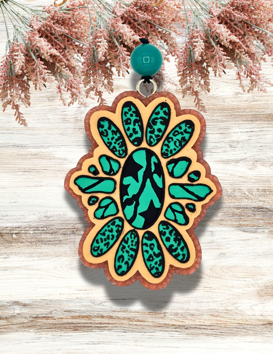 Freshie Turquoise Jewel Leopard Print