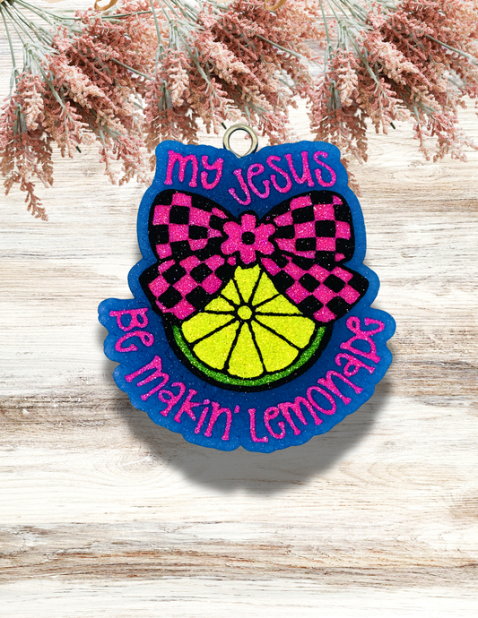 Freshie My Jesus Be Makin Lemonade Pink Blue
