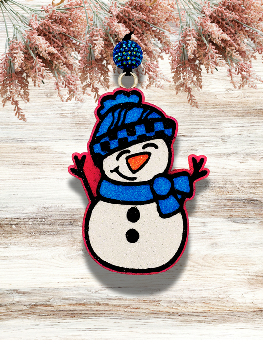 Freshie Snowman Check Hat Blue Black