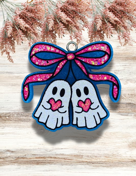 Freshie Ghost Heart Cherries Pink Blue