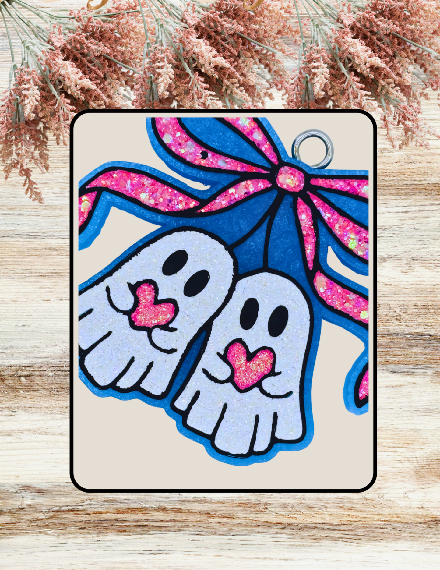 Freshie Ghost Heart Cherries Pink Blue