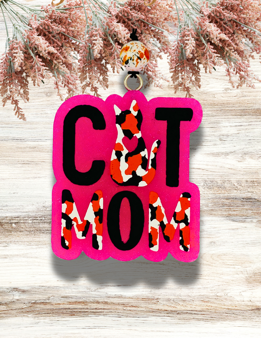 Freshie Cat Mom Pink Orange Calico