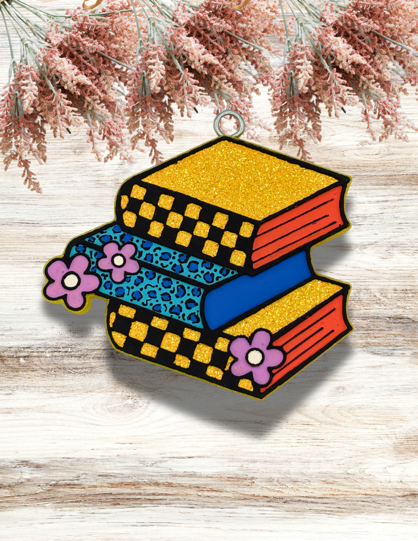 Freshie Checkered Book Stack Yellow Blue