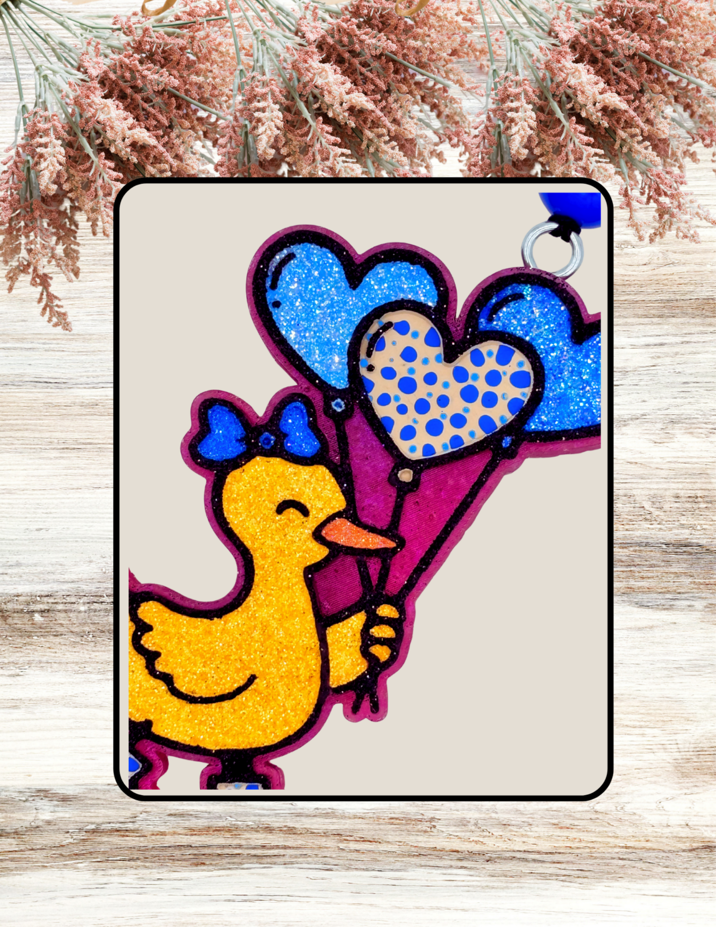 Freshie Duck with Balloons Blue Dot