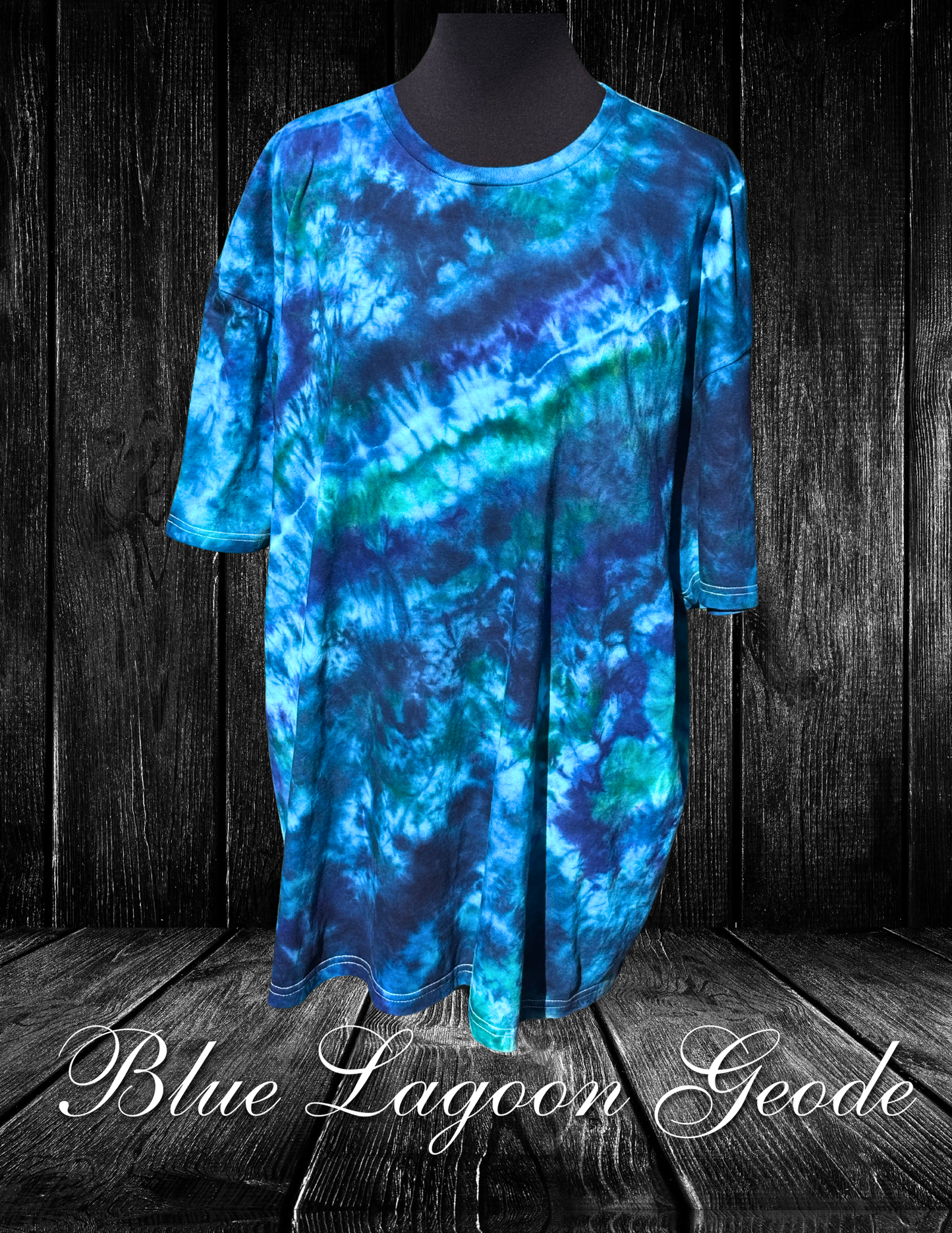 3X-Blue Lagoon Geode T-Shirt