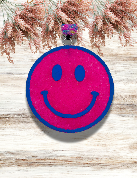 Freshie Smiley Neon Pink & Turquoise