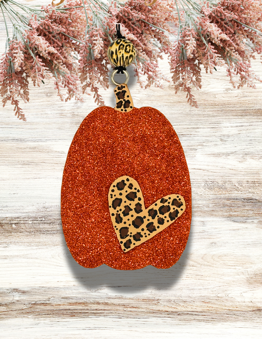Freshie Tall Pumpkin Leopard Heart
