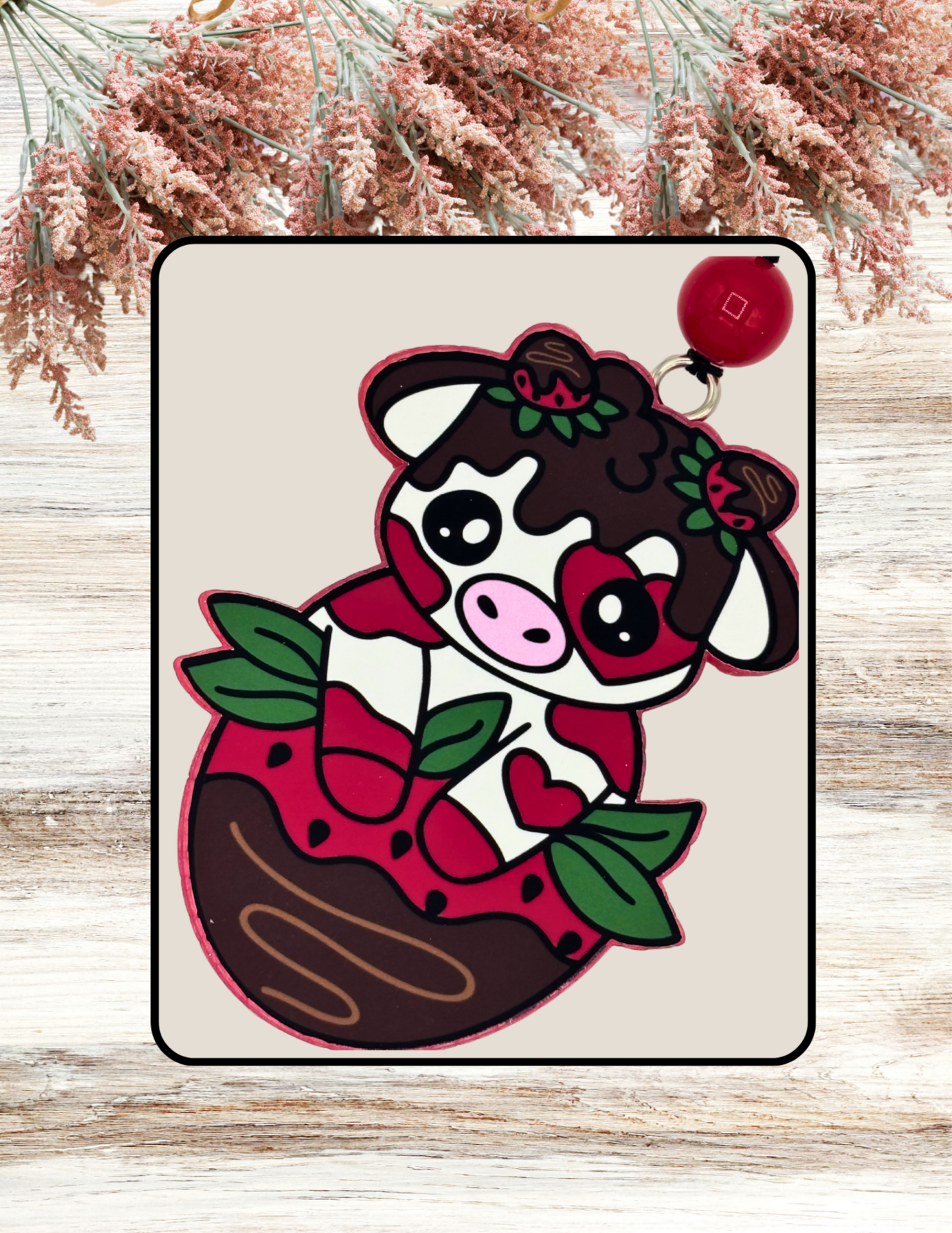 Freshie Cow in a Strawberry Red Brown