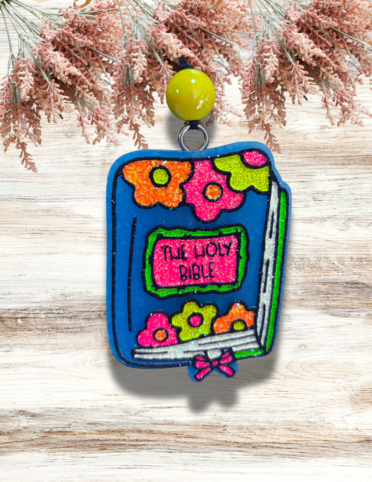 Freshie Floral Holy Bible Neon Pink Orange Yellow