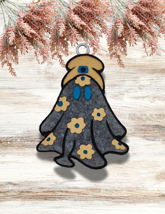 Freshie Floral Beanie Ghost Teal Tan