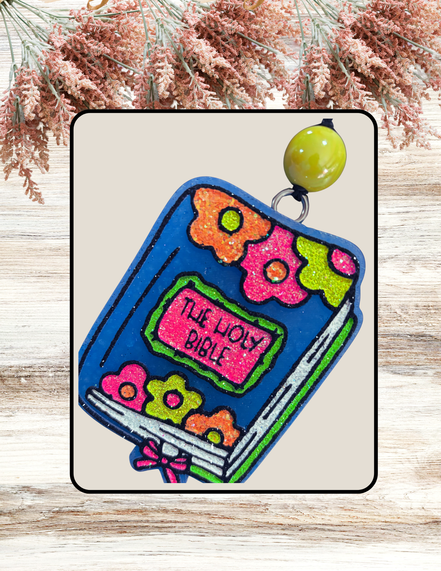 Freshie Floral Holy Bible Neon Pink Orange Yellow