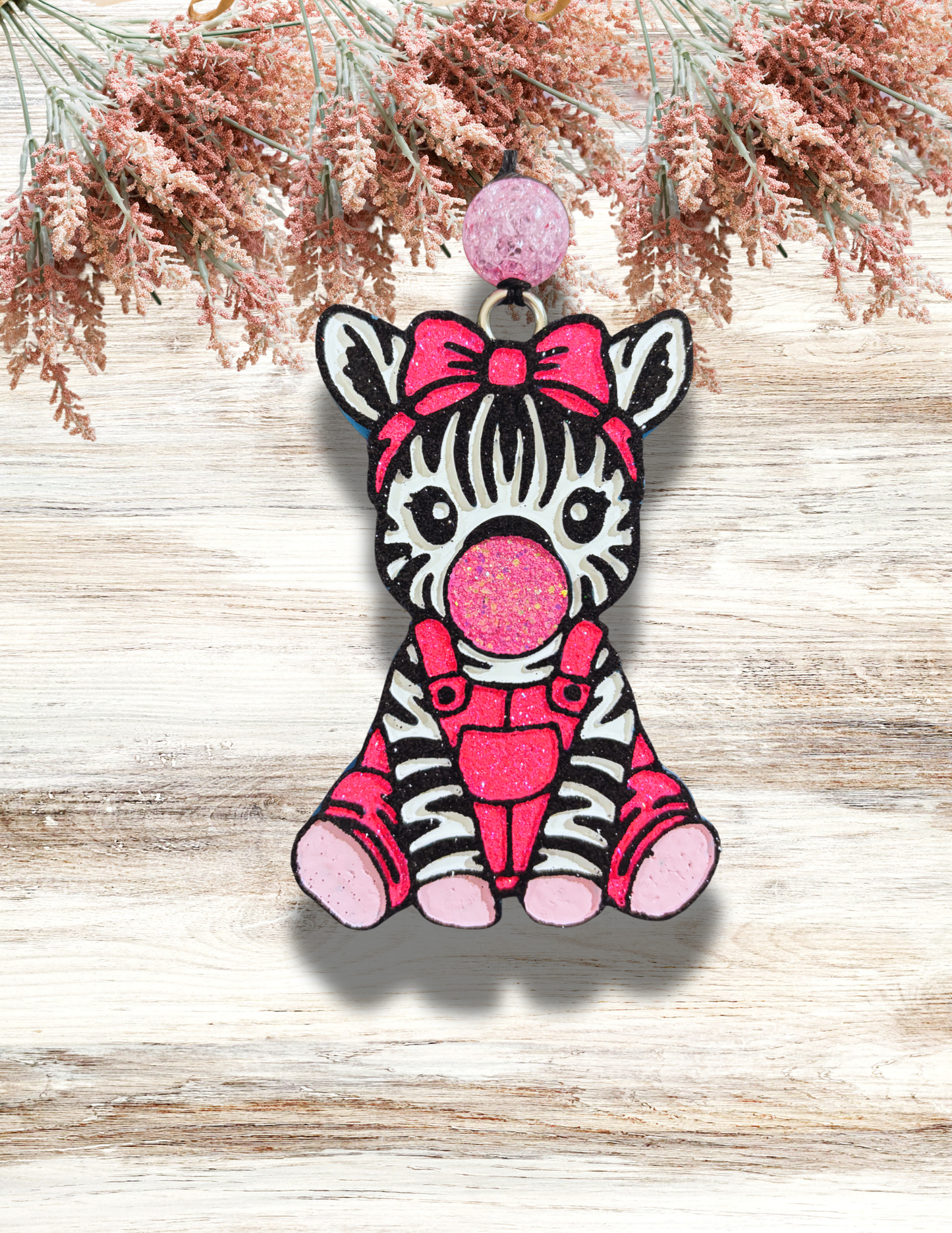 Freshie Zebra with Bubblegum Neon Pink