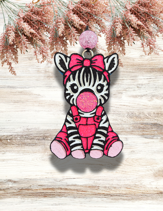 Freshie Zebra with Bubblegum Neon Pink
