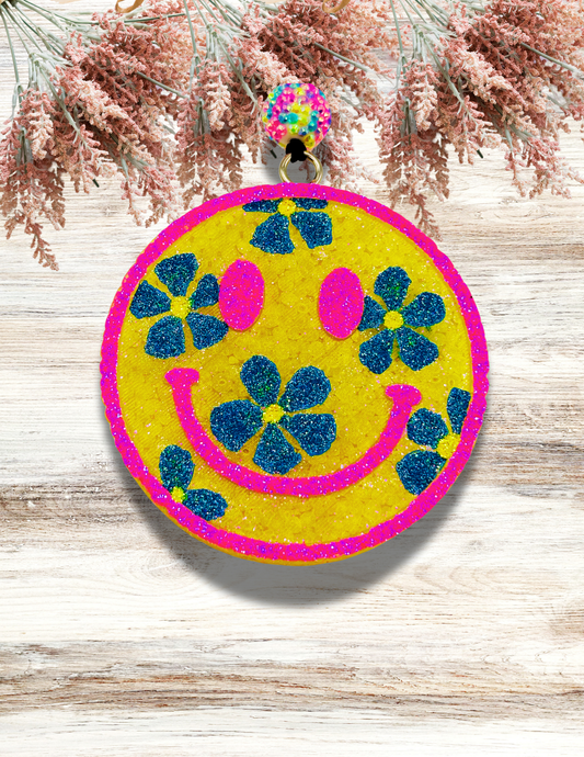 Freshie Smiley Yellow & Blue Flowers