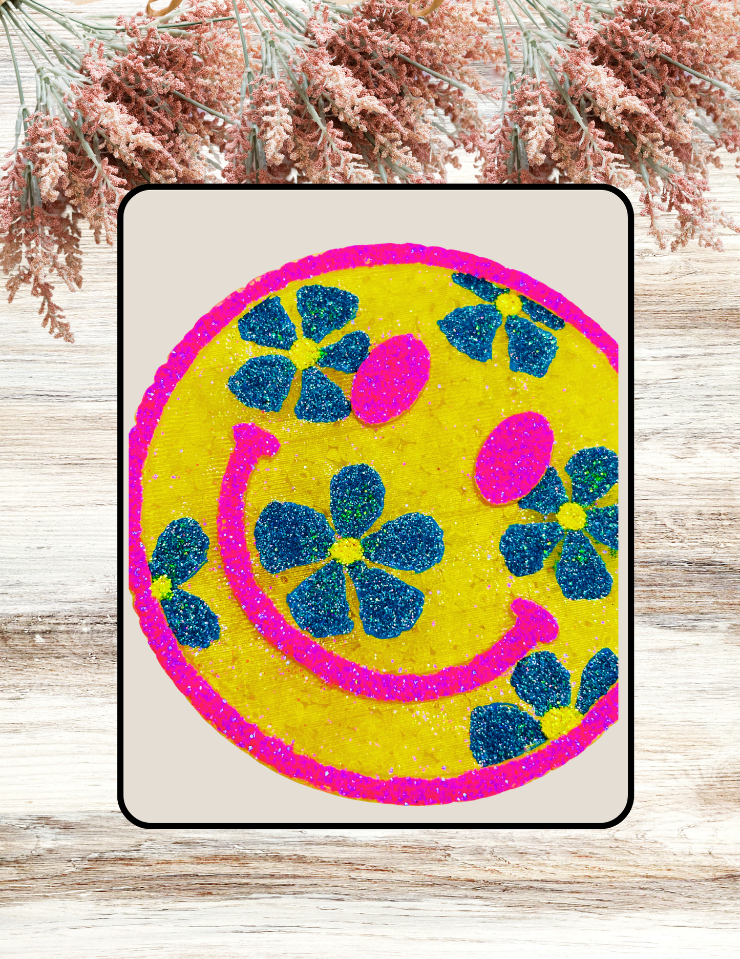 Freshie Smiley Yellow & Blue Flowers