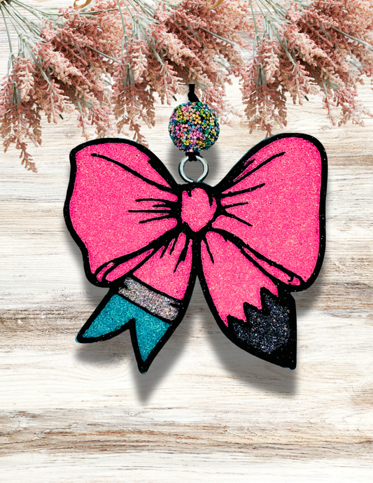 Freshie Pencil Coquette Bow Pink Turquoise