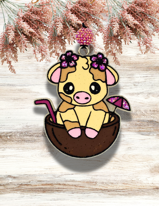 Freshie Cow in Coconut Drink Magenta