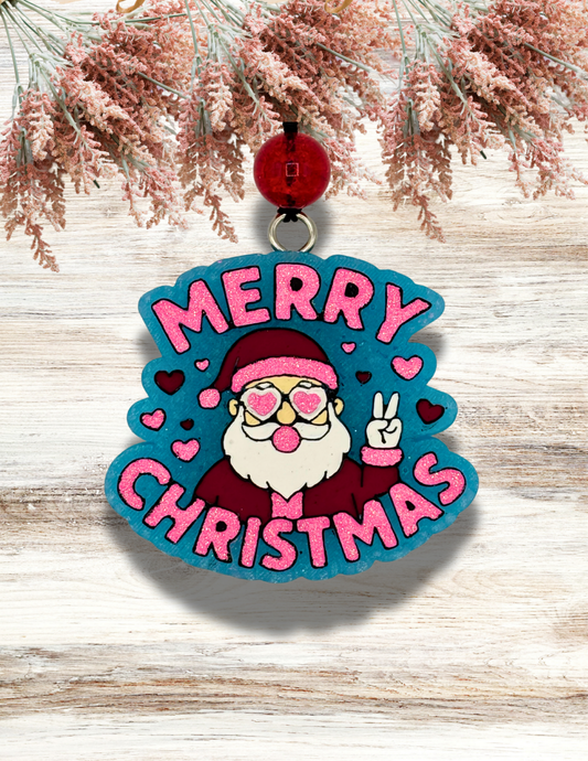 Freshie Merry Christmas Santa Bubble Pink Red