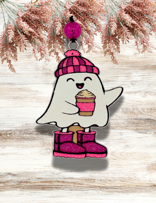 Freshie Latte Ghost with Boots Pink