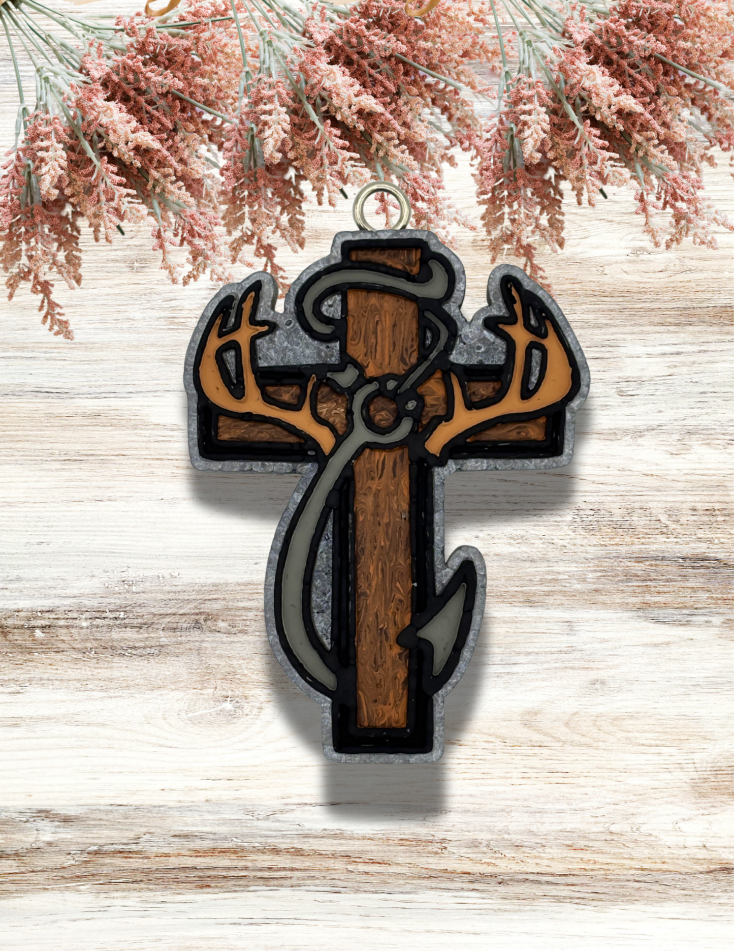 Freshie Fishing Hunting Cross Brown