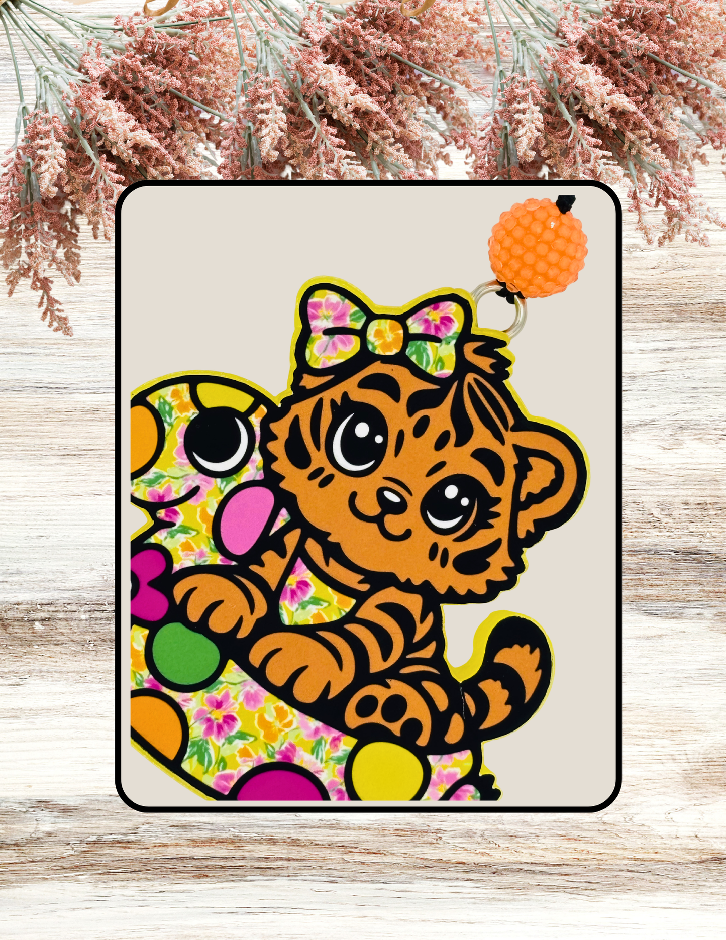 Freshie Tilly Tiger in Polka Dot Pony Float Yellow Floral