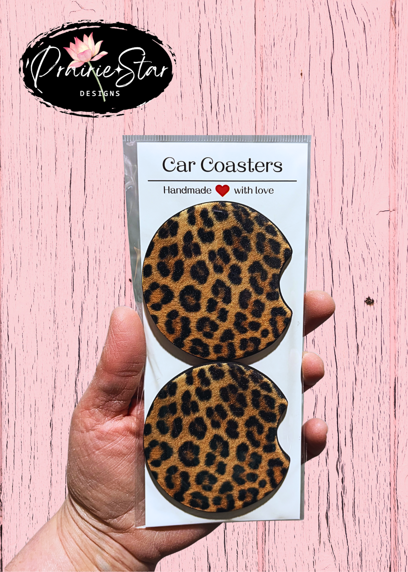 Car Coaster Leopard Print 2