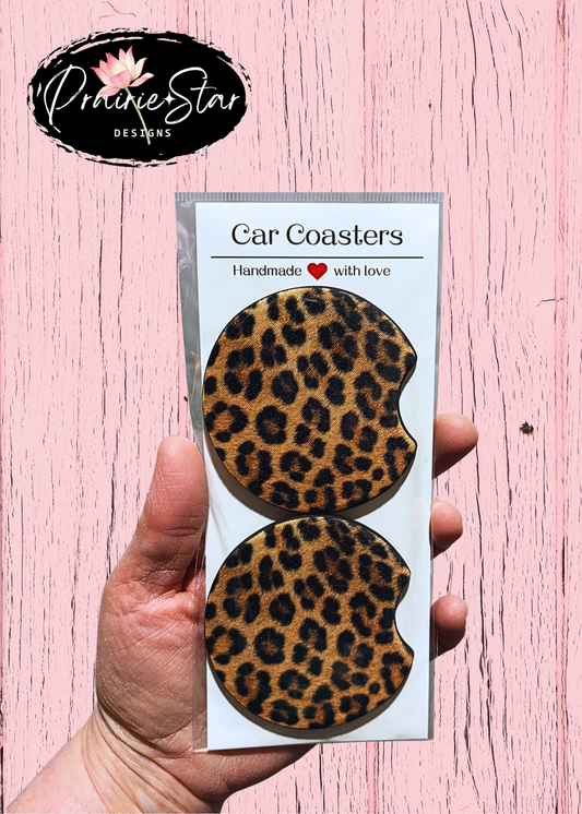 Car Coaster Leopard Print 2