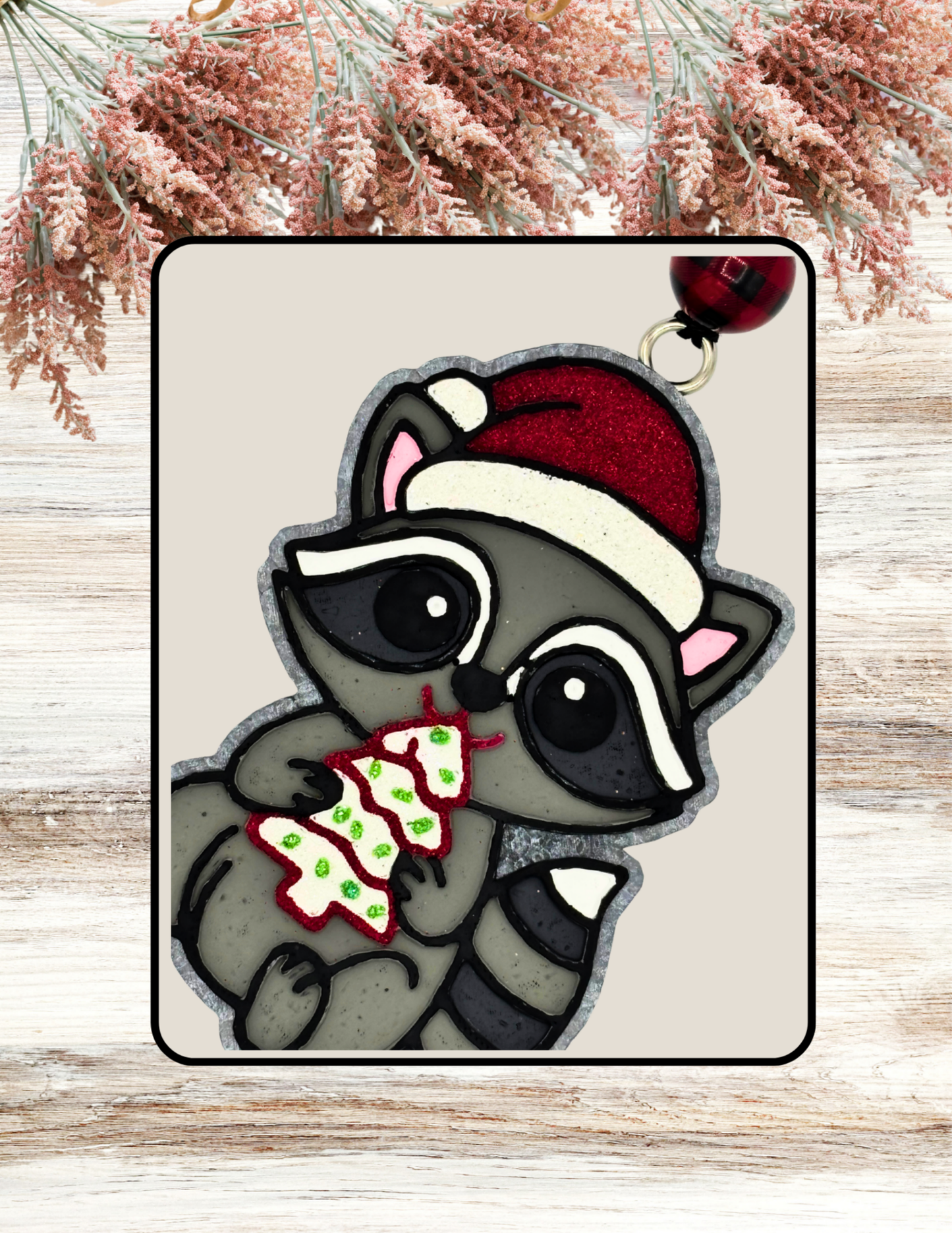 Freshie Raccoon Snack Cake Red White