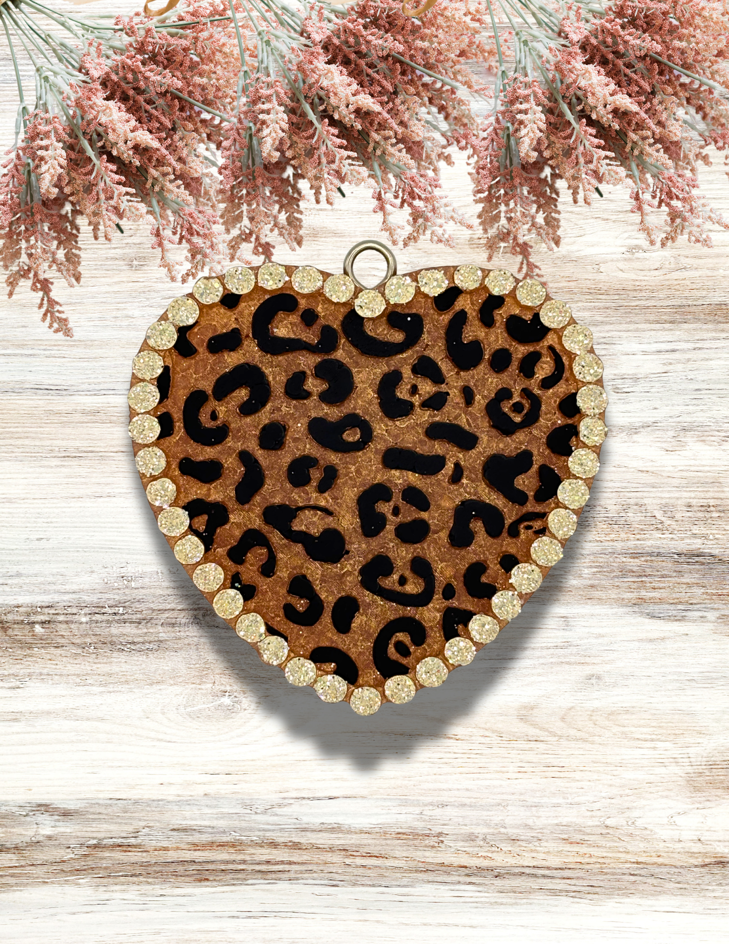 Freshie Leopard Heart Black Tan