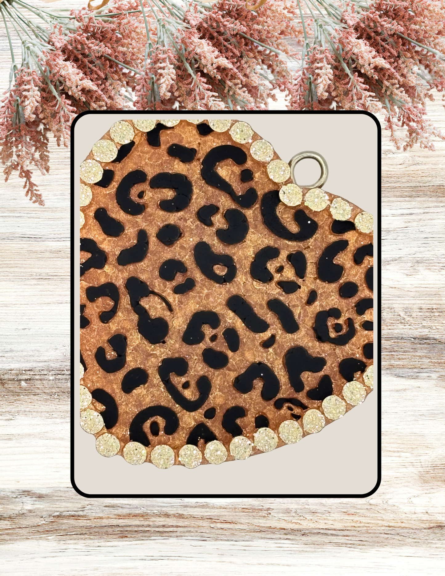 Freshie Leopard Heart Black Tan