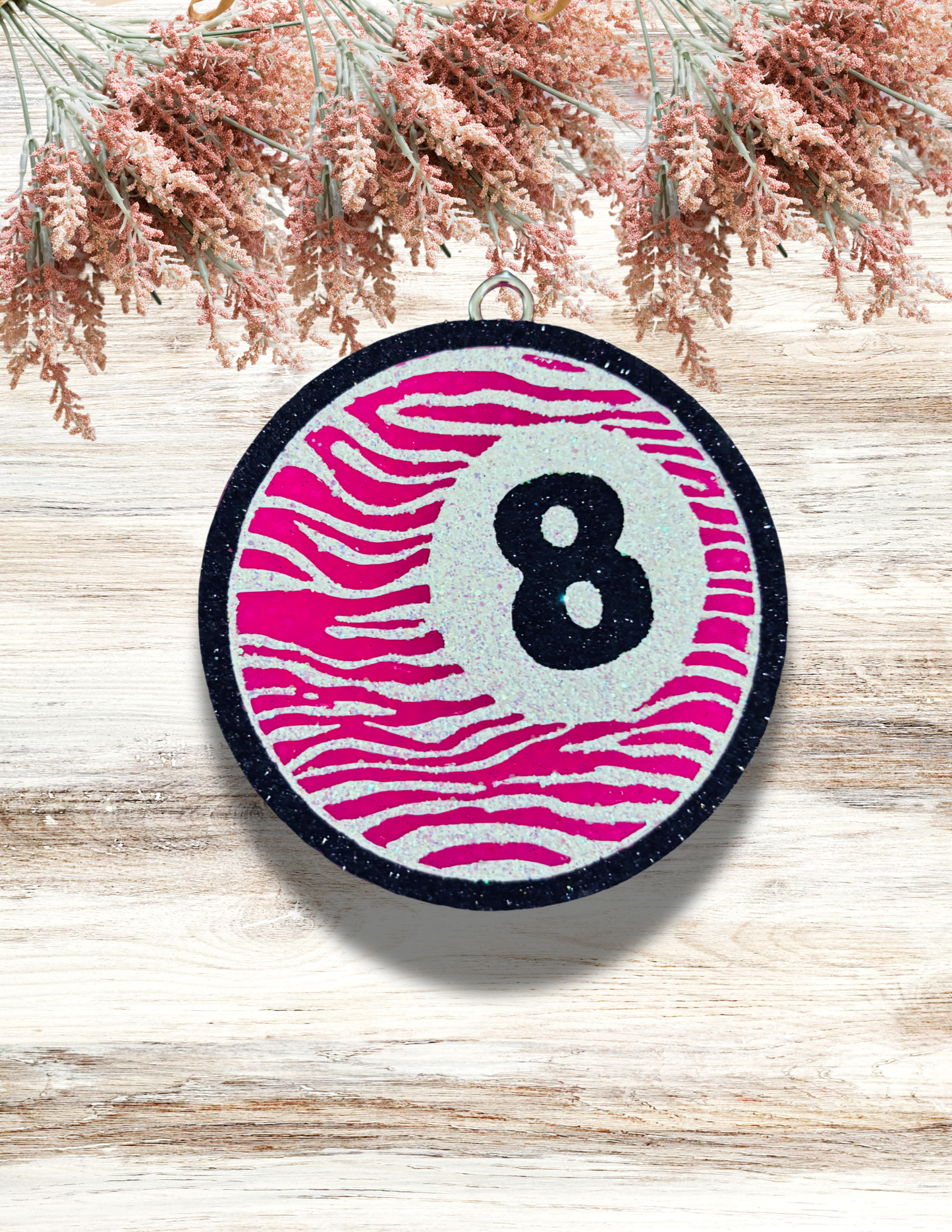 Freshie Zebra Eight Ball Neon Pink