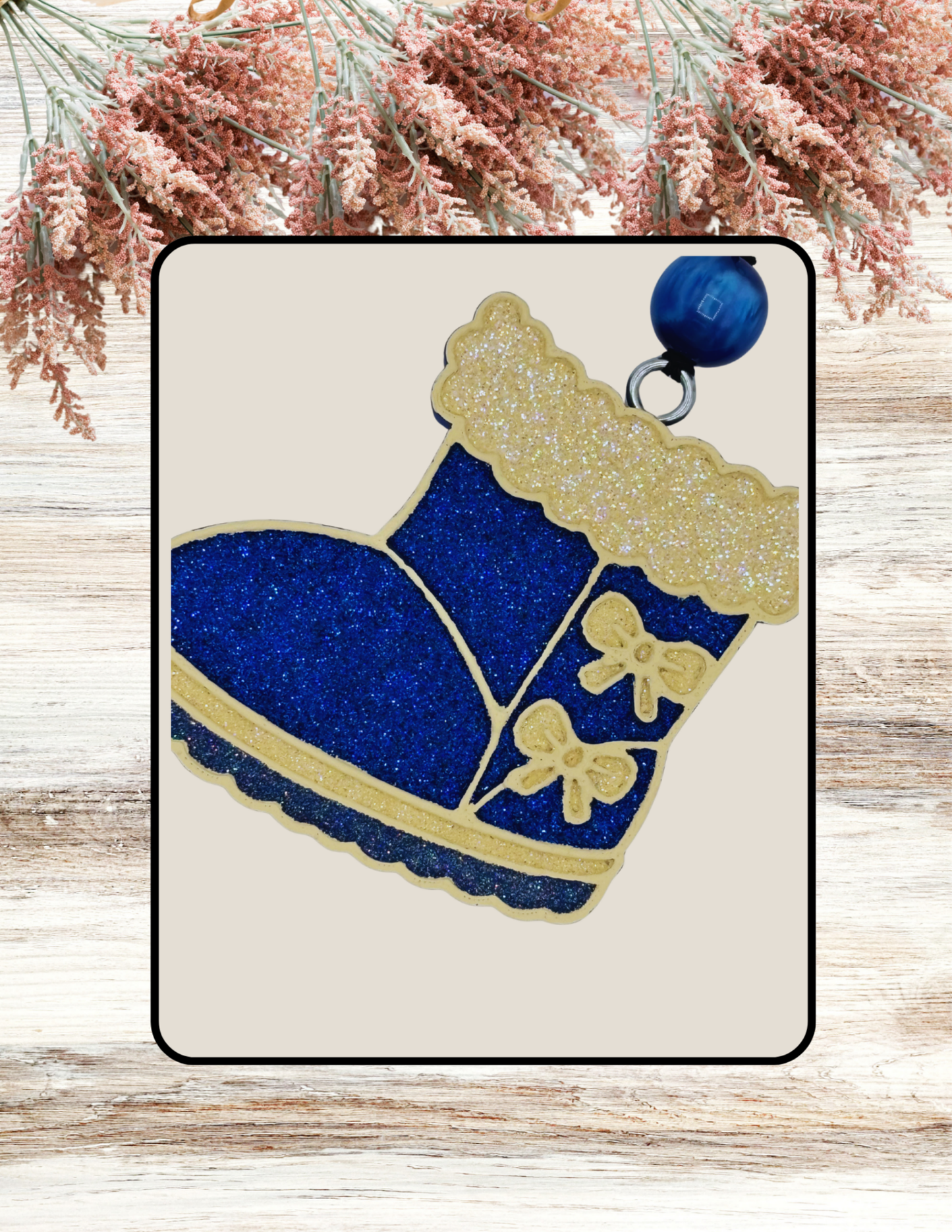 Freshie Snow Boot with Bow Blue Ivory